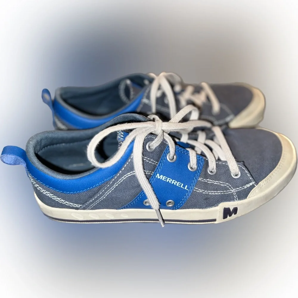 Merrell Rant Canvas Sneakers | Seaport Blue | Men’s 7 / EUR 40 - Picture 3 of 14